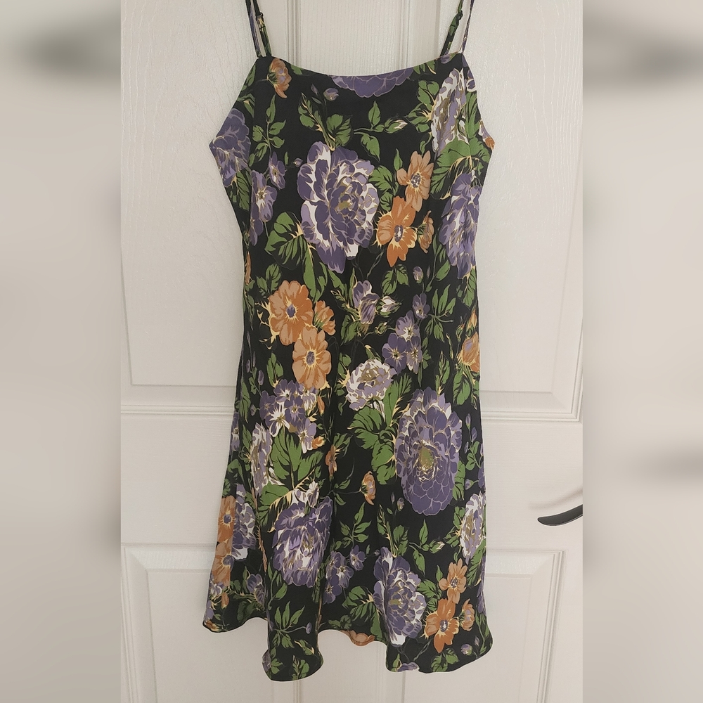 FARM Rio Capri Black Mini Dress Floral Print NWT. XS